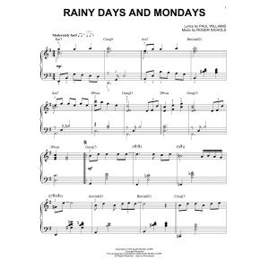 Rainy Days And Mondays [Jazz version] (arr. Brent Edstrom)