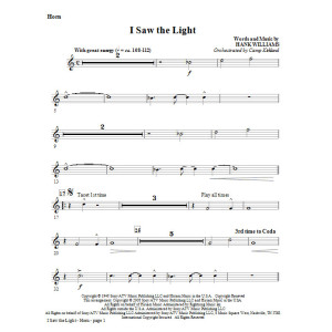 I Saw The Light - F Horn