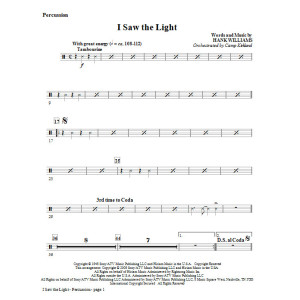 I Saw The Light - Percussion
