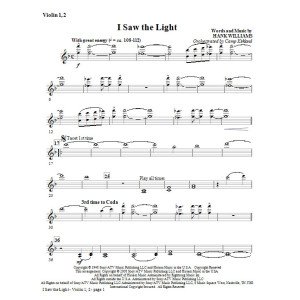 I Saw The Light - Violin 1, 2