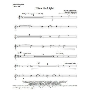 I Saw The Light - Alto Sax (Horn sub)