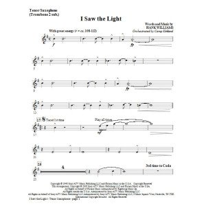 I Saw The Light - Tenor Sax (Trombone 2 sub)