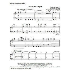 I Saw The Light - Keyboard String Reduction