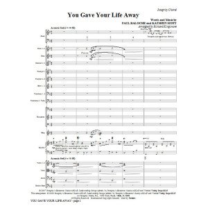 You Gave Your Life Away - Full Score