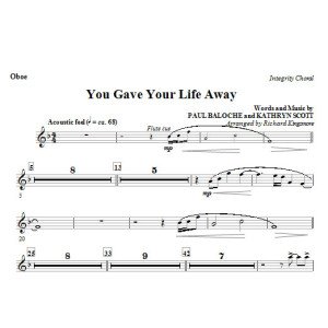 You Gave Your Life Away - Oboe