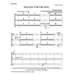 Du hast dein Leben weggegeben – Percussion 1 & 2