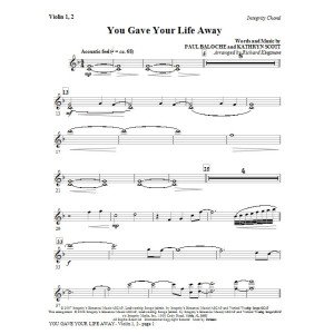 Du hast dein Leben weggegeben - Violine I & II