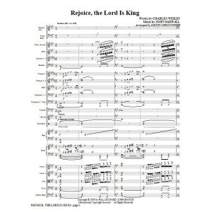 Rejoice, The Lord Is King - Full Score