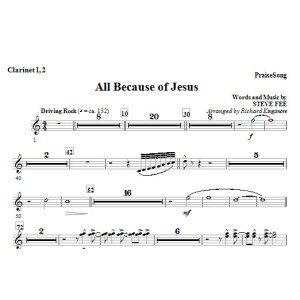 All Because Of Jesus - Bb Clarinet 1,2