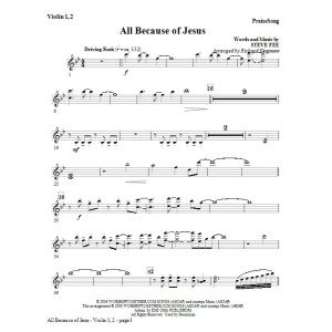 All Because Of Jesus - Violin 1,2