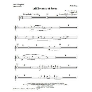 All Because Of Jesus - Alto Sax (Horn sub)