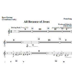 All Because Of Jesus - Bass Clarinet (sub. Tromb 3)