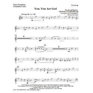 You, You Are God - Tenor Sax (Trombone 2 sub)