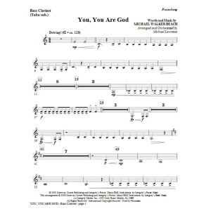 You, You Are God - Bass Clarinet (sub. Tuba)