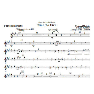 Nine To Five (arr. Ed Lojeski) - Tenor Sax