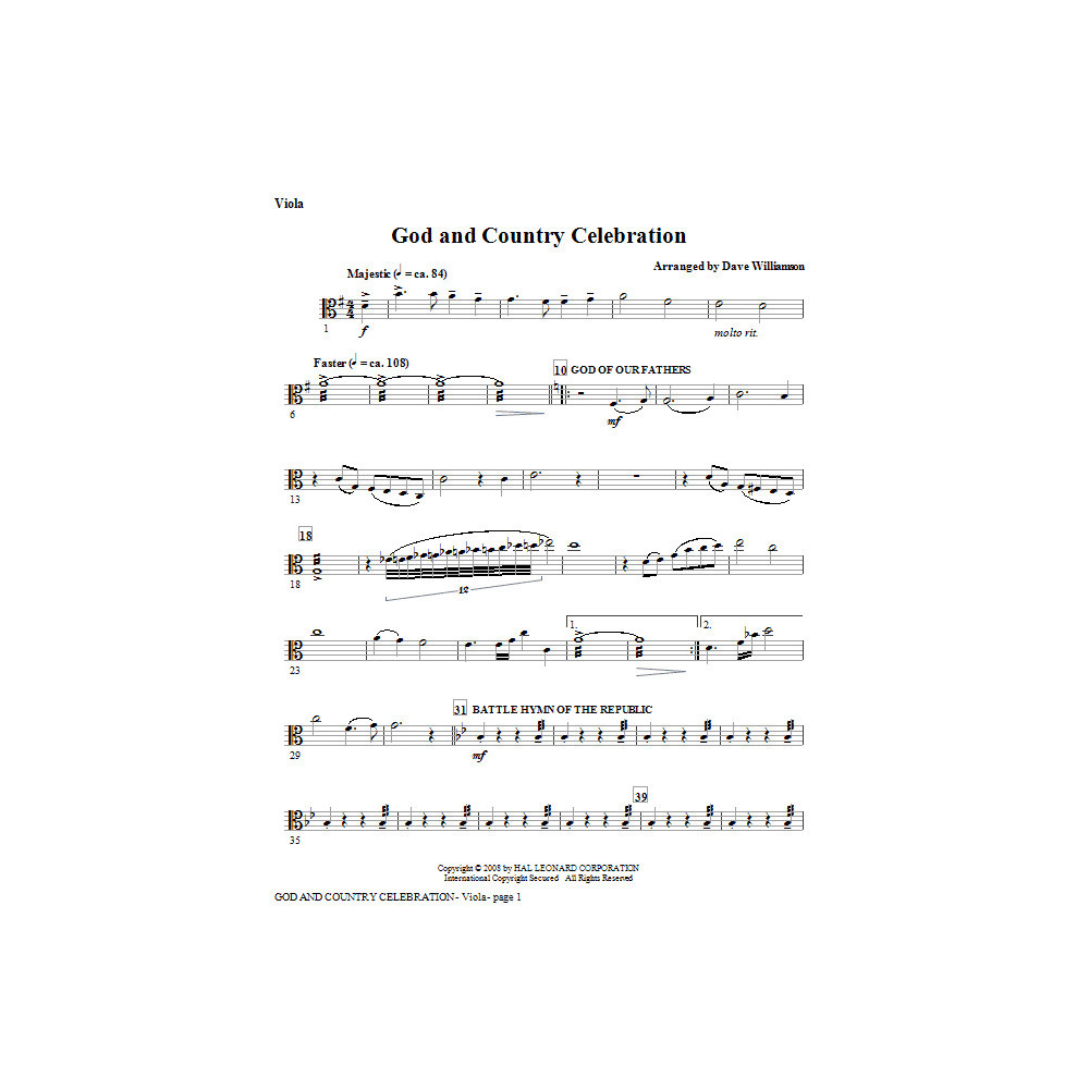 Gott und Land Feier (Potpourri) - Cello