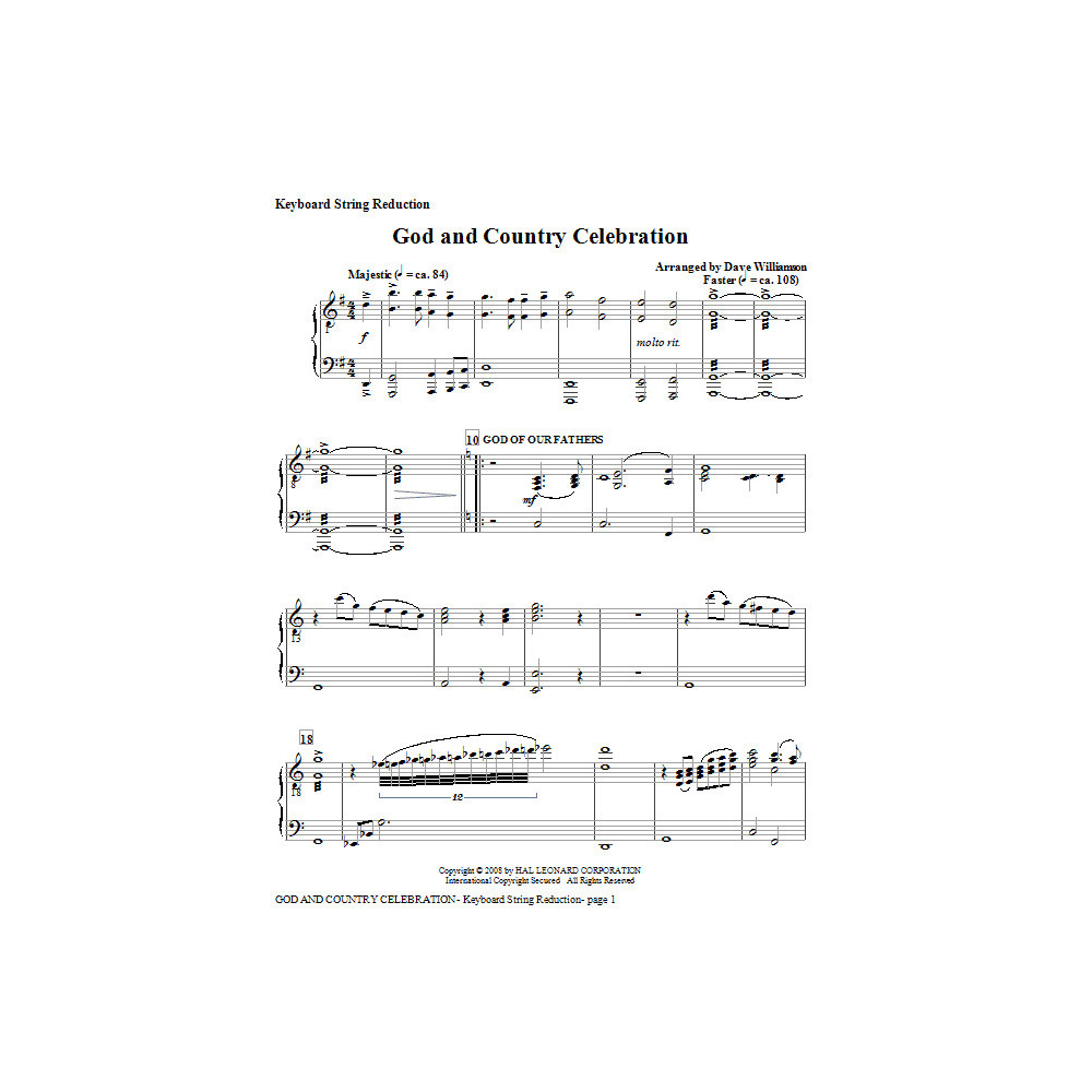 God And Country Celebration (Medley) - Rhythm