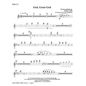 God, Great God - Flute 1,2