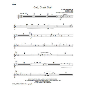 God, Great God - Oboe