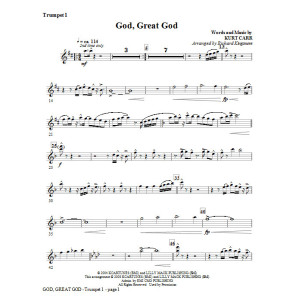 Gott, Großer Gott - Trompete 1
