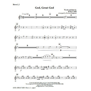 Gott, Großer Gott - F Horn 1,2