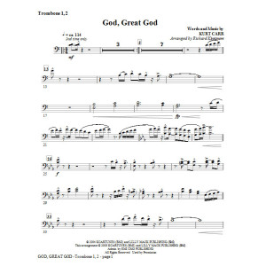 Gott, Großer Gott - Posaune 1,2
