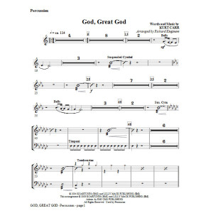 Gott, Großer Gott - Percussion