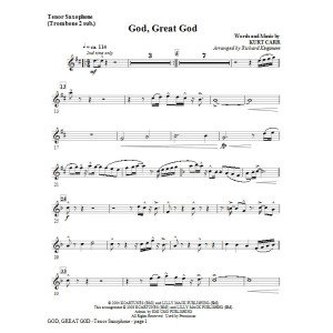 Gott, Großer Gott - Bassklarinette (unter. Tbn 3)