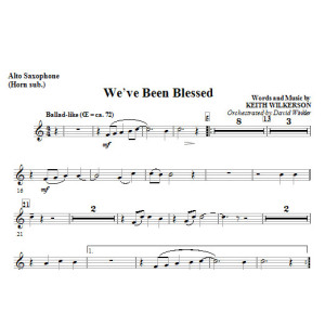 We've Been Blessed - Alto Sax (Horn sub)