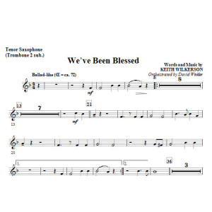 We've Been Blessed - Tenor Sax (Trombone 2 sub)