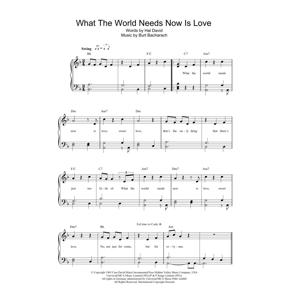 What The World Needs Now Is Love