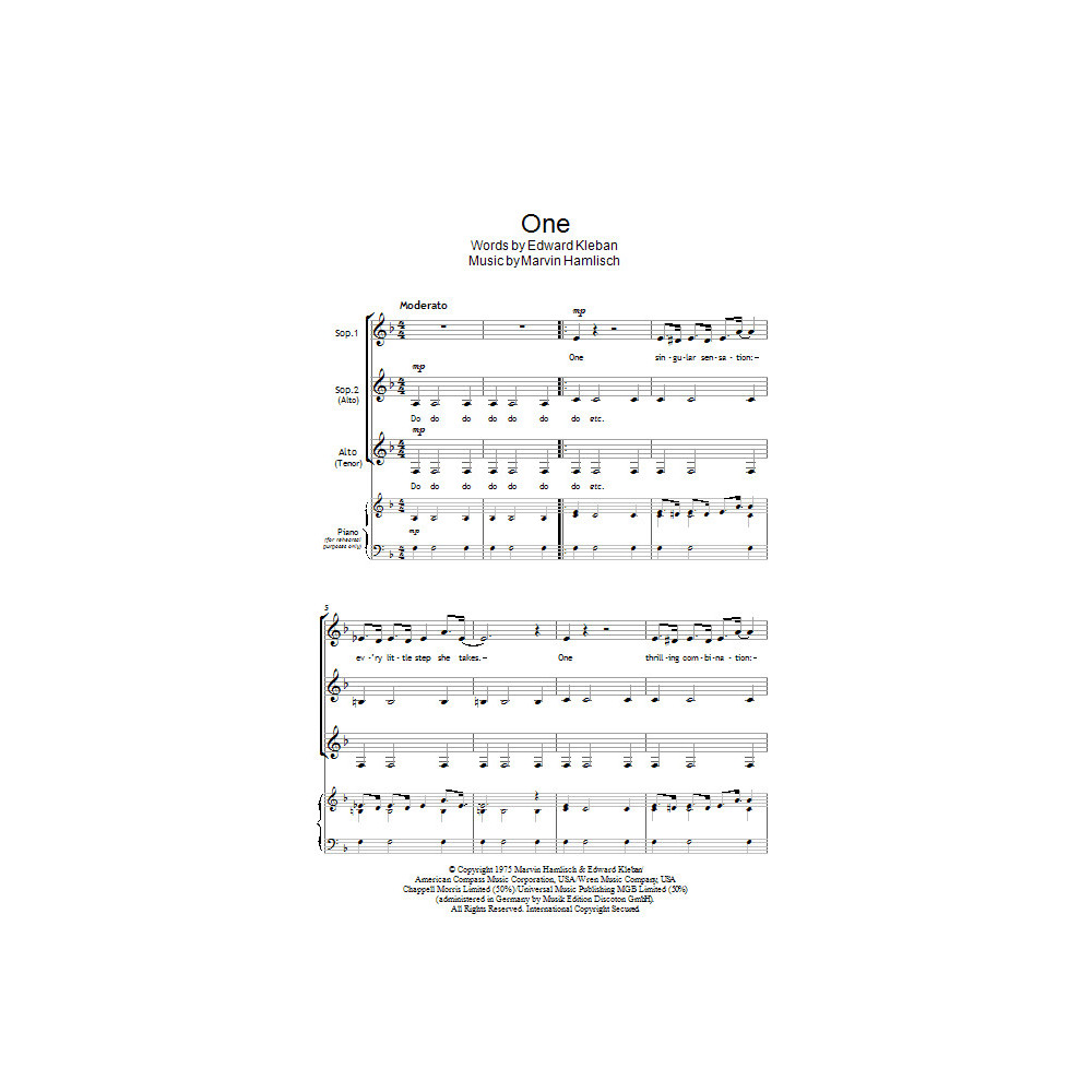 One (from A Chorus Line)