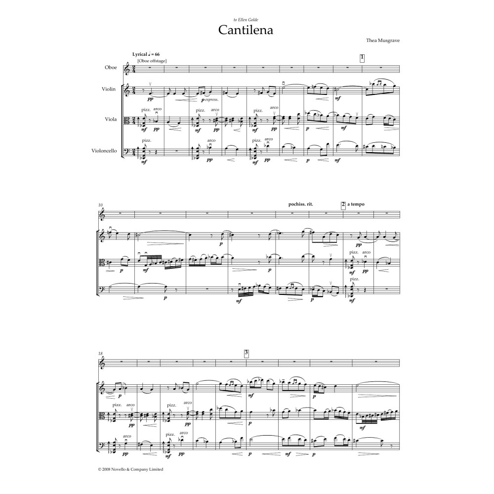Cantilena for Oboe Quartet (full score)