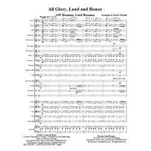 Alle Herrlichkeit, Lob und Ehre (mit Hosianna, Lautes Hosianna) - Vollständiger Notensatz