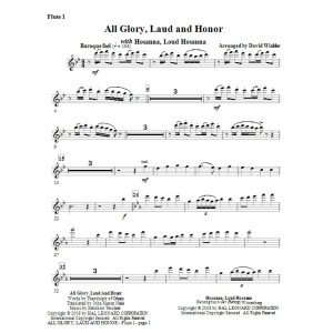 Alle Ehre, Lob und Ruhm (mit Hosianna, Lautes Hosianna) - Flöte 1