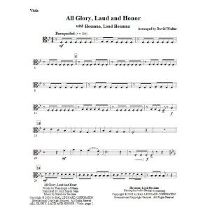 Alle Ehre, Lob und Ehrerbietung (mit Hosanna, lautem Hosanna) - Viola