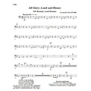 Alle Ehre, Lob und Ruhm (mit Hosanna, lautes Hosanna) - Cello