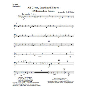 All Glory, Laud, And Honor (with Hosanna, Loud Hosanna) - Bassoon