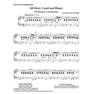 All Glory, Laud, And Honor (with Hosanna, Loud Hosanna) - Keyboard String Reduction