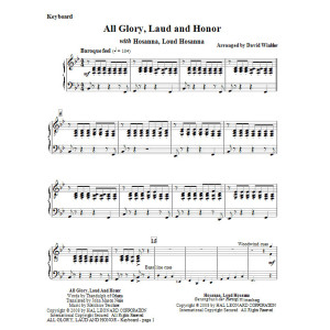 All Glory, Laud, And Honor (with Hosanna, Loud Hosanna) - Keyboard