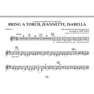 Bring a Torch, Jeannette, Isabella - Violin 2