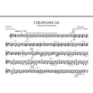 Chiapanecas (Mexican Clap Dance) - Violine 3 (Bratsche Violinschlüssel)