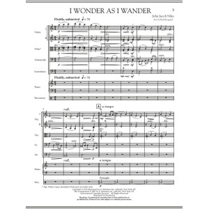 I Wonder As I Wander - Full Score