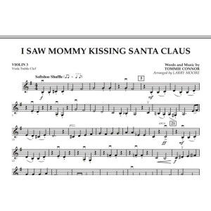 I Saw Mommy Kissing Santa Claus - Violin 3 (Viola Treble Clef)