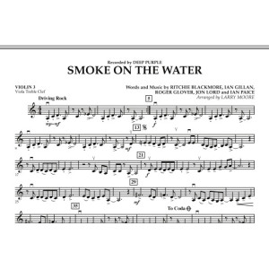 Smoke on the Water - Violin 3 (Viola Treble Clef)