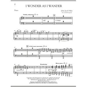 Ich wundere mich, wie ich umherwandere - Piano