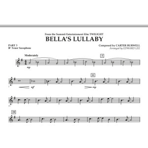 Bella's Lullaby (from "Twilight") - Pt.3 - Bb Tenor Saxophone