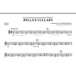 Bella's Lullaby (from "Twilight") - Pt.3 - F Horn