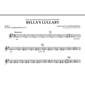 Bella's Lullaby (from "Twilight") - Pt.4 - Bb Tenor Sax/Bar. T.C.