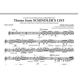 Theme from Schindler's List - Solo Violin